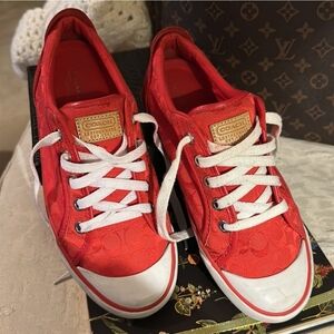 Coach ‘BARRETT’  Poppy Red Tennis Shoes